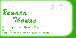 renata thomas business card